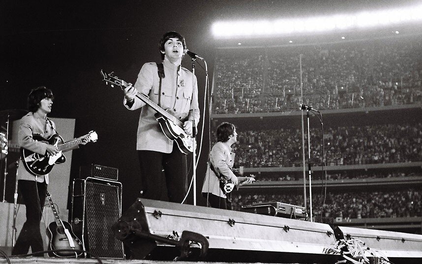 Концерт The Beatles  в США. Фото из открытых источников