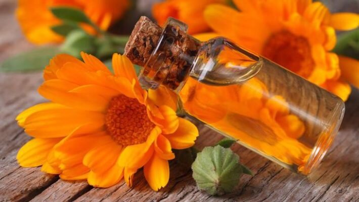 Отвар календулы можно использовать в виде кубиков льда для протирания кожи