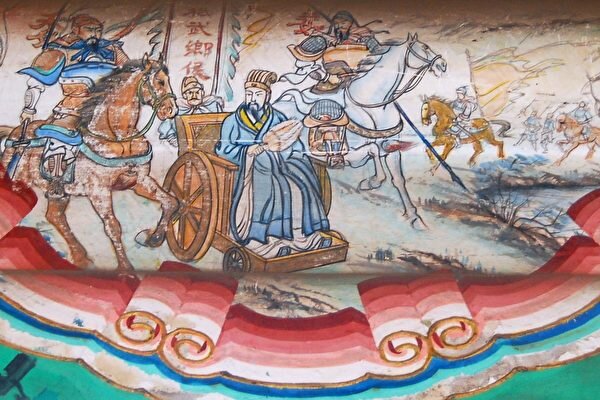 Картина «Чжуге Лян побеждает Вэй Бина», Летний дворец, Пекин. (Image: wikimedia / CC0 1.0)