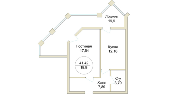 План квартиры до перепланировки