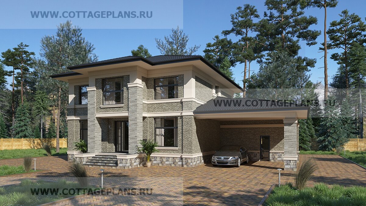 Фасады дома. Источник фото: https://www.cottageplans.ru