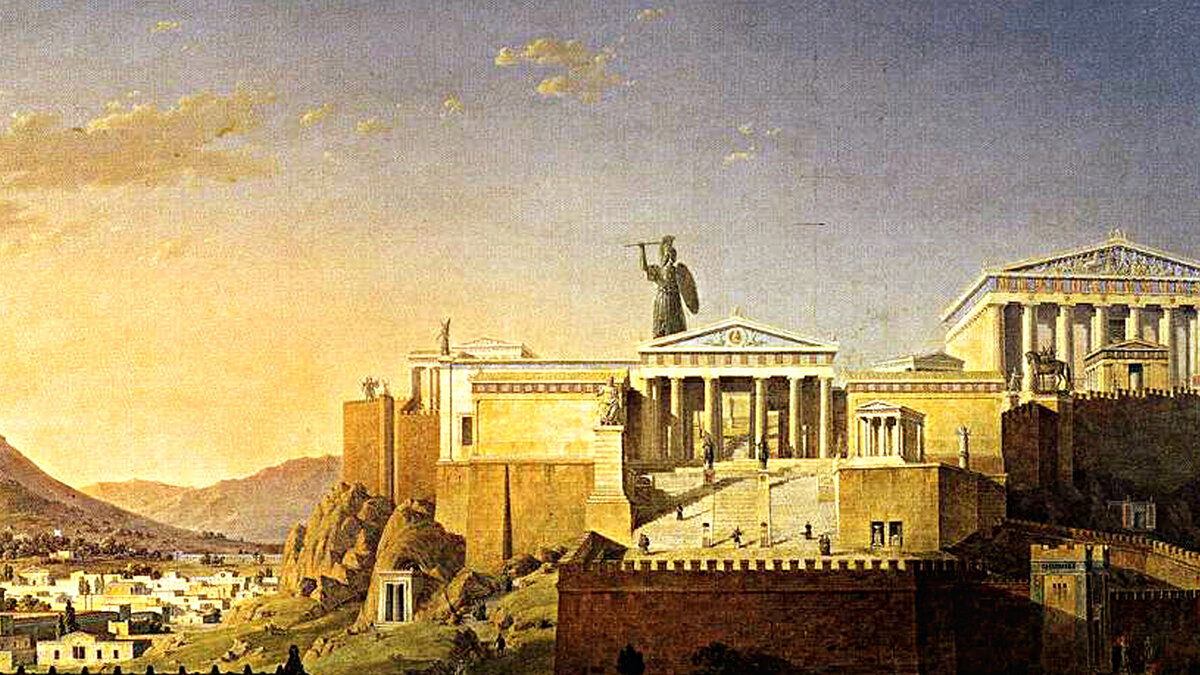 Афинский Акрополь (реконструкция Лео фон Кленце, 1846 г.)