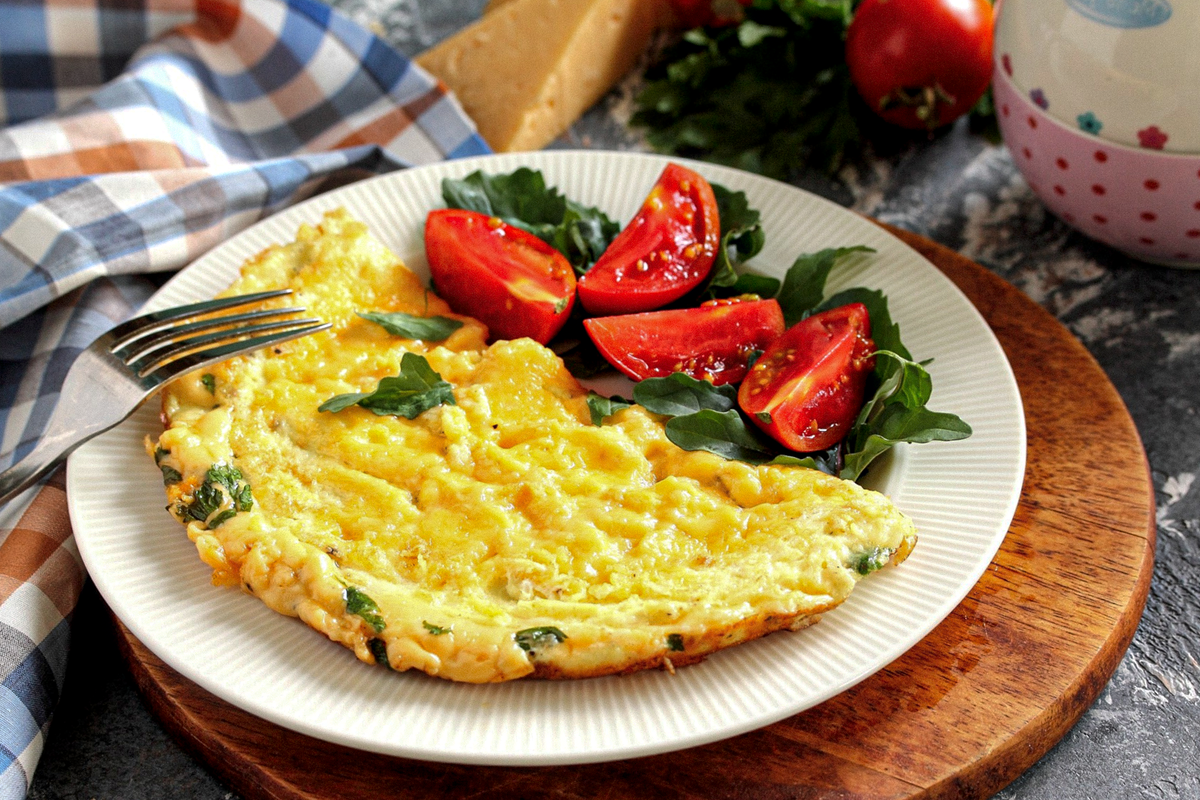 Пример хорошего и вкусного омлета из 3 яиц