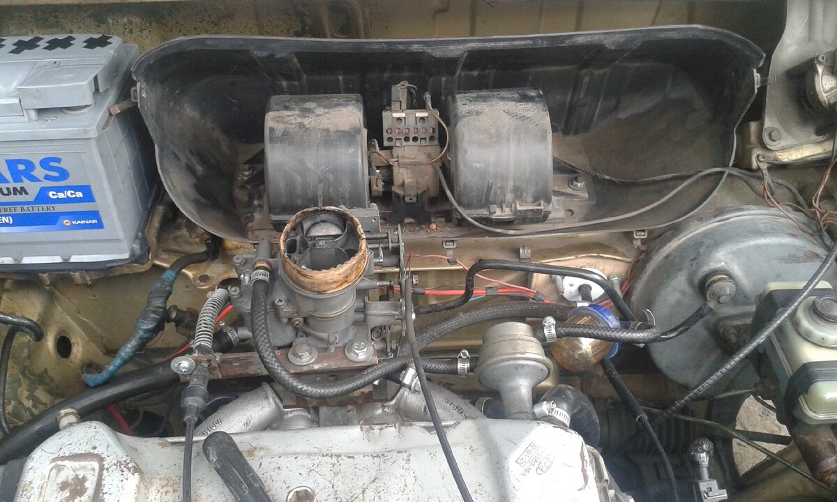 Карбюратор от Ваз 2107 на переходной плите