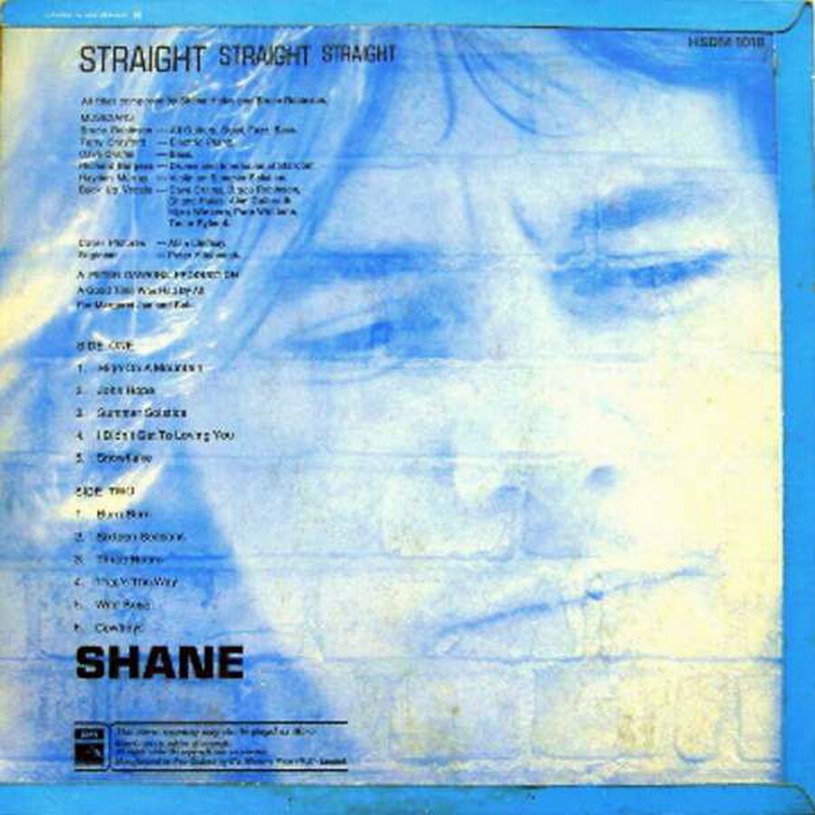 Shane. Straight Straight Straight 1971. Back . Обложка альбома.