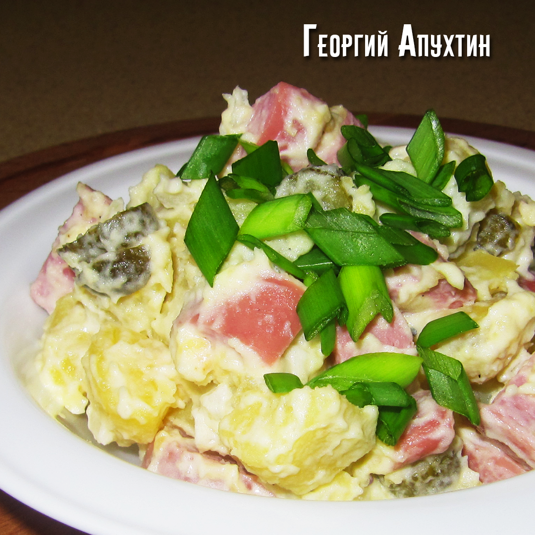 Картофельный немецкий салат. Пошаговый рецепт с фото.