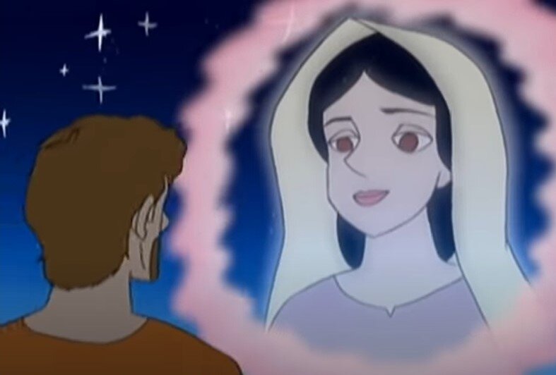 Кадр из мультфильма "Рождение Христа" 