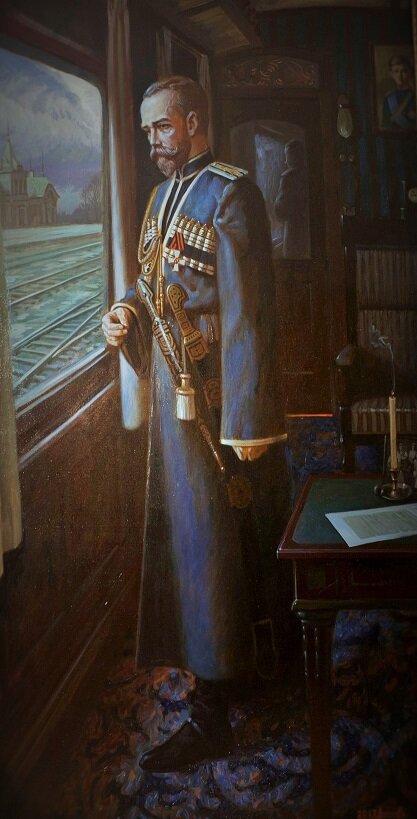 Царь поезд. Отречение Николая 2 картина. Царь 1917.