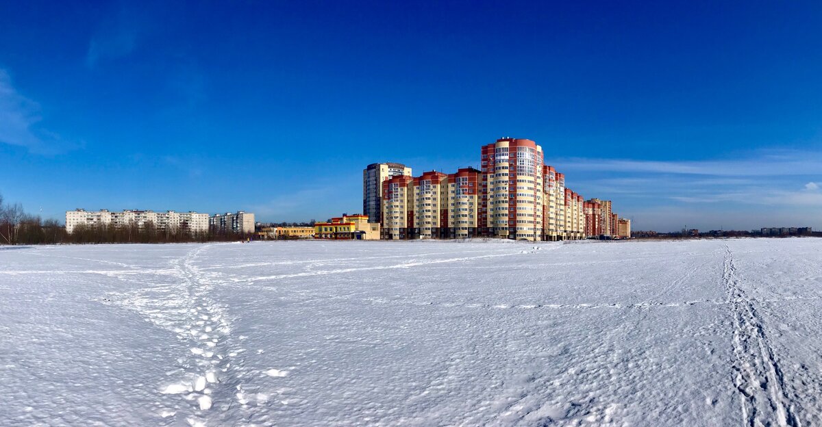 Зимний вид на жилой микрорайон «Новое Ялагино».