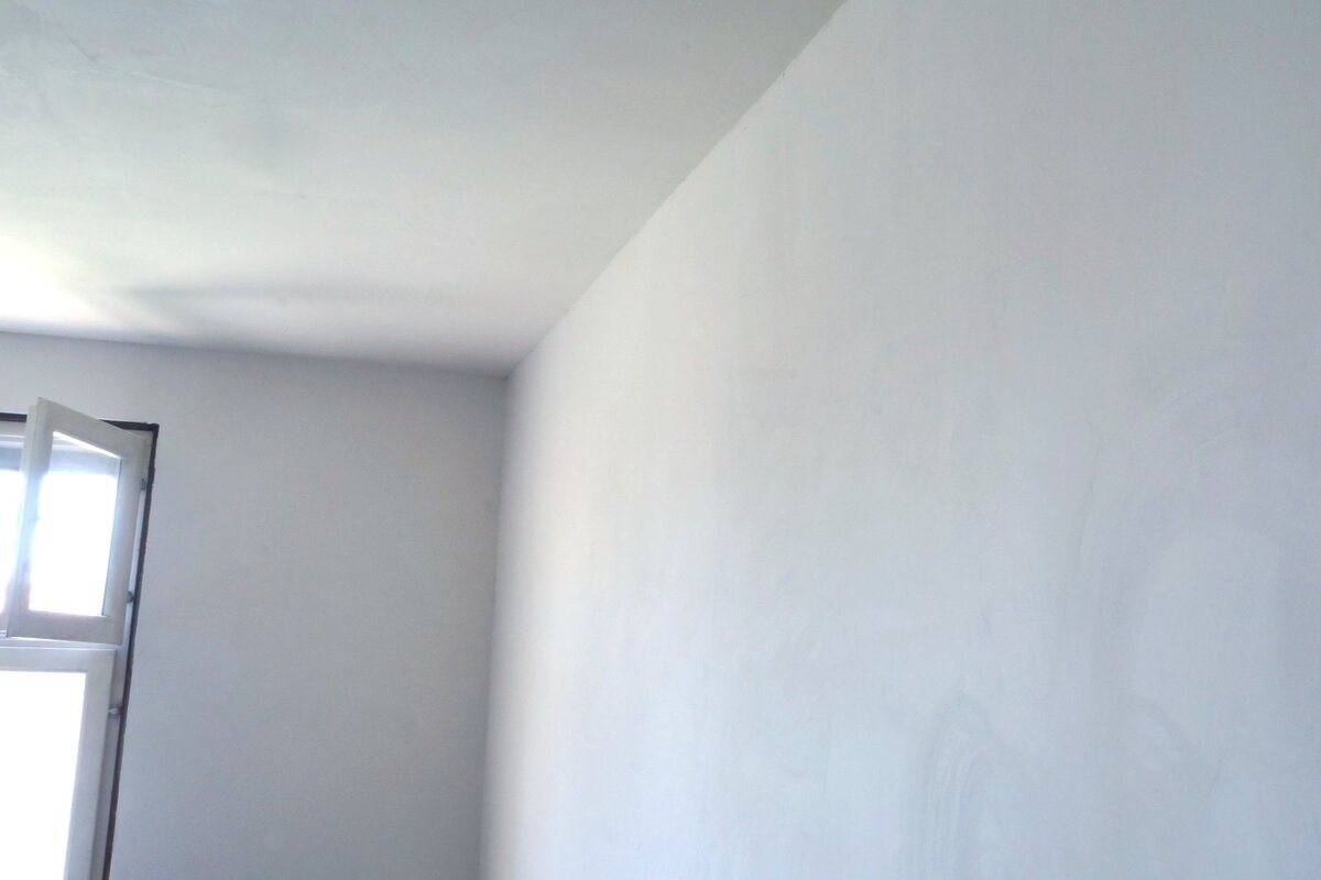 Комната после шпаклевания. Работа автора