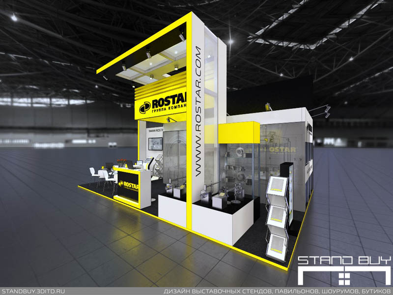 Проект выставочного стенд группы компаний Rostar. Архитектор - Павел Сапов.