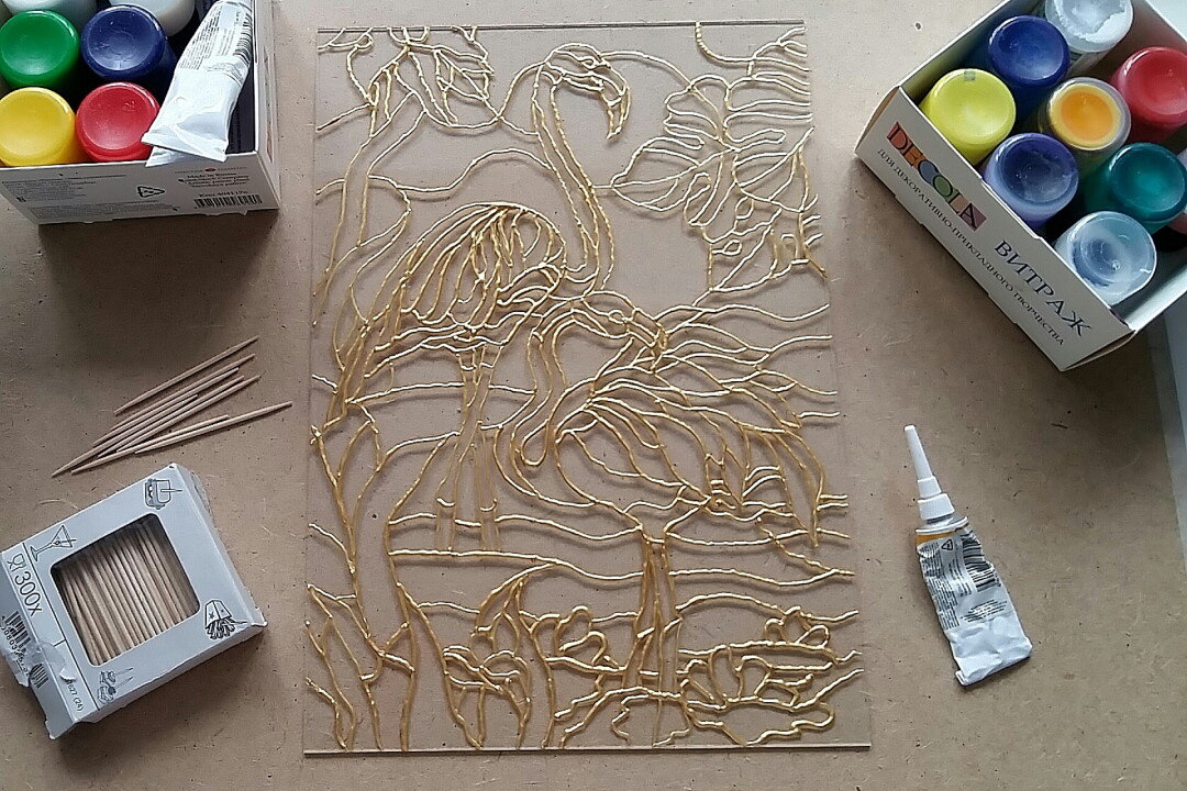 На этом этапе хотелось и закончить: мне казалось что и так уже красиво!)