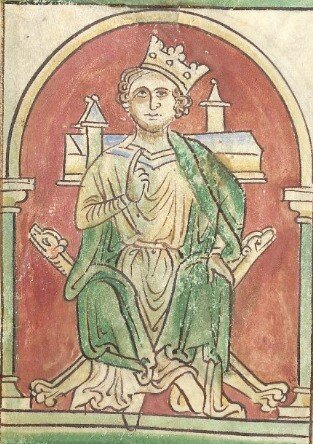 Джонни. Изображение из Википедии. Не спрашивайте меня, почему у него корона набекрень, под глазом фингал, а выражение лица такое, будто он долго и вдумчиво злоупотреблял... оружием (см.ниже). Не знаю.