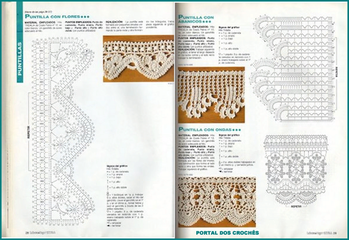 Кайма со схемами вязания