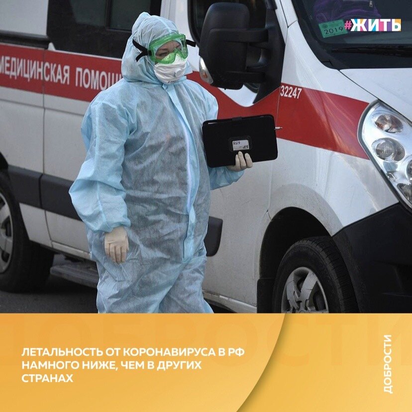 Рубрика "Добрости" ❤️😁

ЛЕТАЛЬНОСТЬ ОТ КОРОНАВИРУСА В РФ НАМНОГО НИЖЕ, ЧЕМ В ДРУГИХ СТРАНАХ

На 100 тыс. населения летальность ниже, чем во многих других странах.

По одному из основных показателей эффективности работы - по летальности - ситуация выглядит неплохо: в России от коронавирусной инфекции на 100 тыс. населения летальность ниже, чем во многих других странах, в том числе и в европейских с развитой системой здравоохранения.

В России ежедневно проводится более 300 тыс. тестирований граждан на коронавирус, на 11 июля текущего года развернуто более 170 тыс. 377 специализированных коек и только 66% сегодня задействованы по прямому назначению. Конечно, это позволило начать постепенный перевод мобилизованных медучреждений - и это тоже удалось сделать достаточно быстро - в штатный режим работы.

Ежесуточный процент выявленных случаев заболевания в нашей стране остается стабильным, а количество выздоровевших растёт.

Борьба с этой угрозой еще продолжается, но главное, видно позитивную динамику, сейчас важно действовать аккуратно, конечно, в соответствии со складывающейся ситуацией, но продолжать усилия по преодолению того ущерба, который причинила эпидемия экономике и социальной сфере.

 #жить #проектжить #добрости