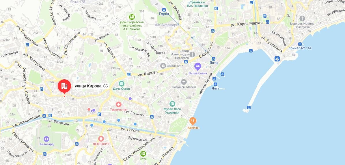 Улица Кирова, 66 Ялта, Республика Крым, Россия, 298635
44.492470, 34.151329