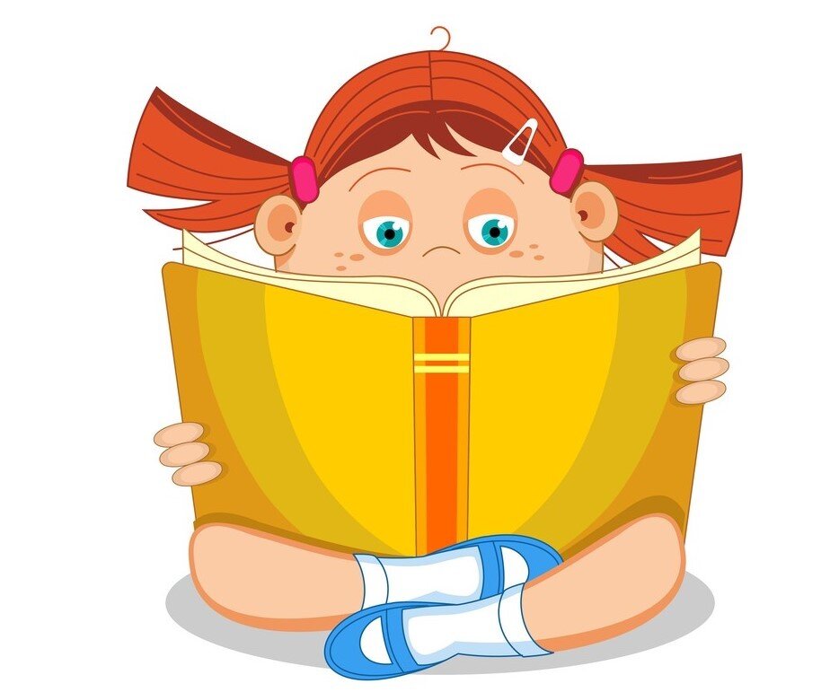 Ребёнок на своём примере может понять как проявить волю Изображение с сайта: https://ru.depositphotos.com/category/animals.html">Девочка, школьница, чтение открытой книги сидя на полу, векторная иллюстрация - null