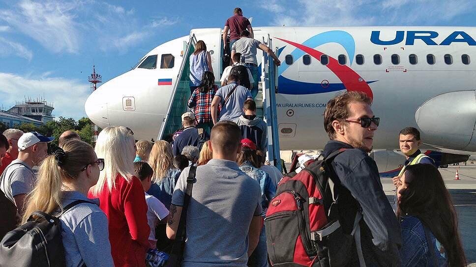 Посадка на самолёт.