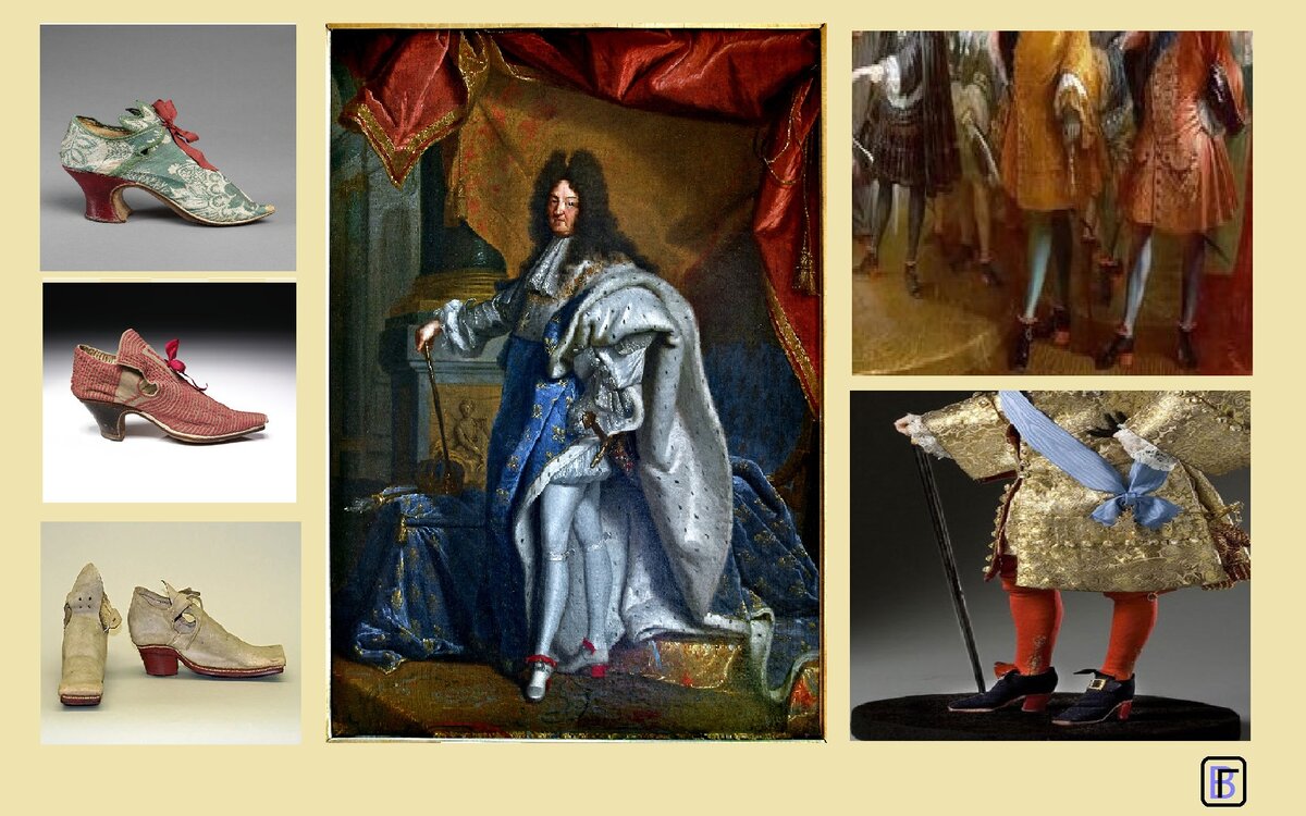 Обувь эпохи Людовика XIV