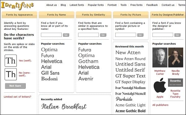 Определитель шрифтов с картинки онлайн