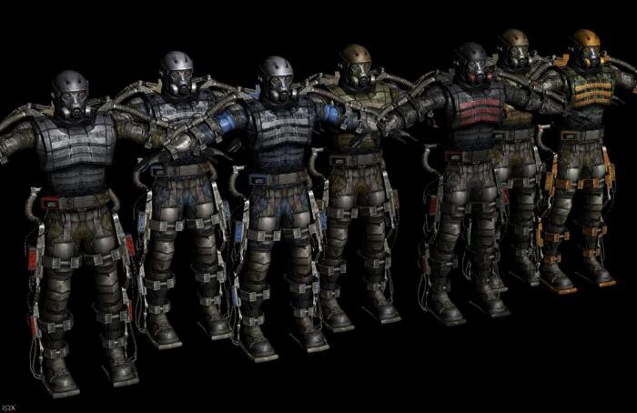 Авторский экземпляры имбовой брони каждой из группировок.