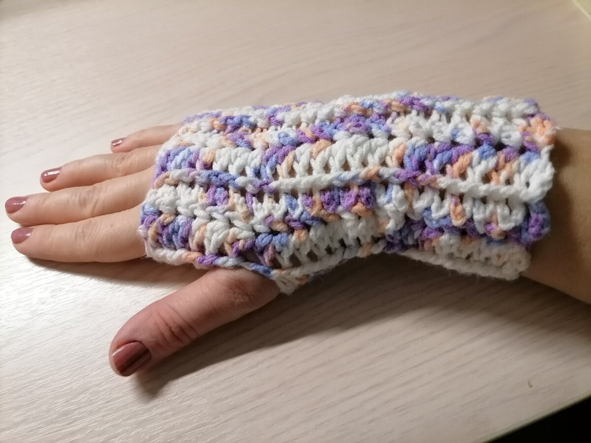 Митенки связать крючком