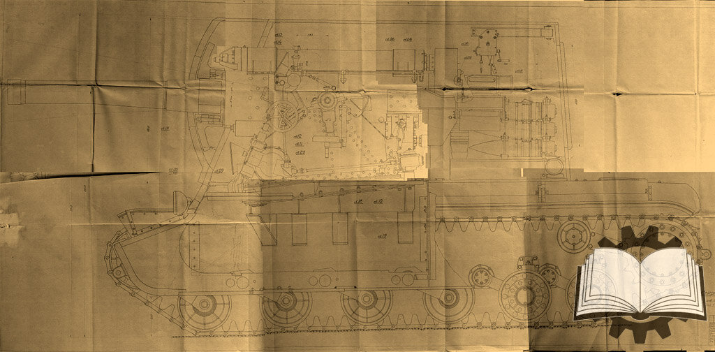 Продольный разрез У-19, июнь 1942 года. Как можно заметить, рубка частично залезает на надмоторную плиту.