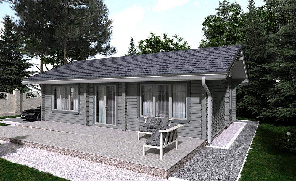 Проект деревянного дома S-150 от "Экохоум" 