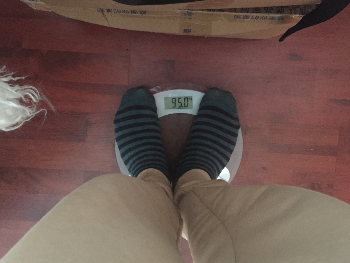 Мой вес на 2 день.