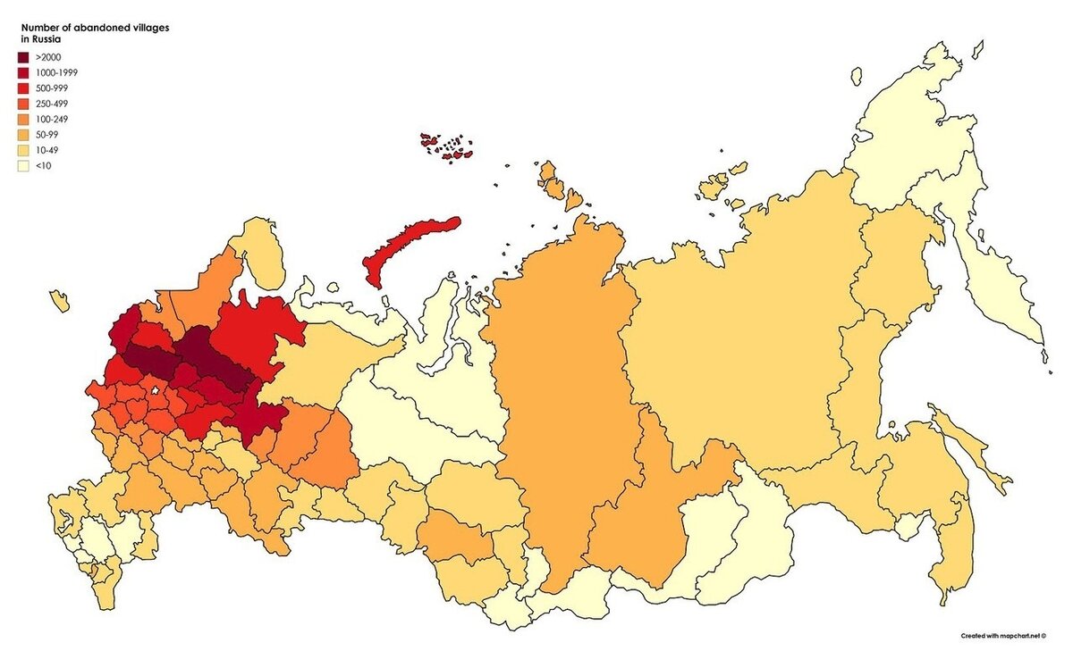 Карта мертвых деревень россии