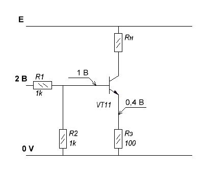 Рис. 2. Генератор стабильного тока.