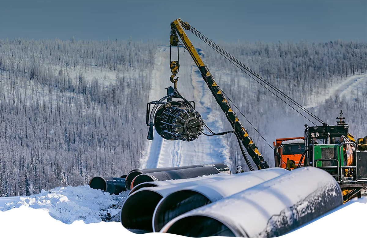 Строительство газопровода «Сила Сибири». Фото: «Газпром»