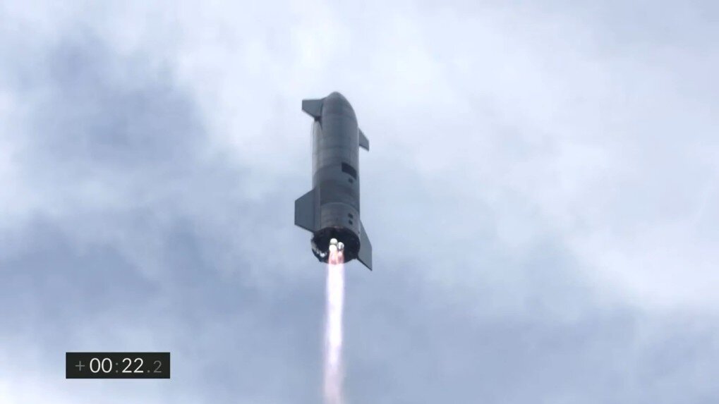 Starship SN10 подъём