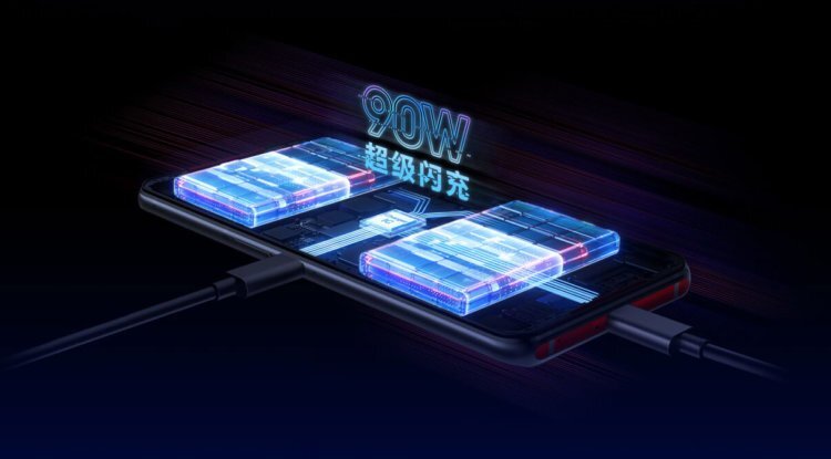 Legion Phone Duel 2 заряжается на мощности 90 Вт, если его заряжать по двум каналам сразу 