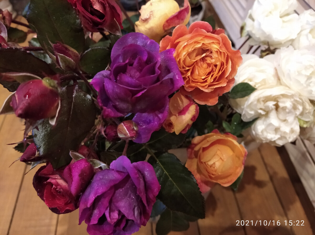 Начало обрезки розочек на букетики...