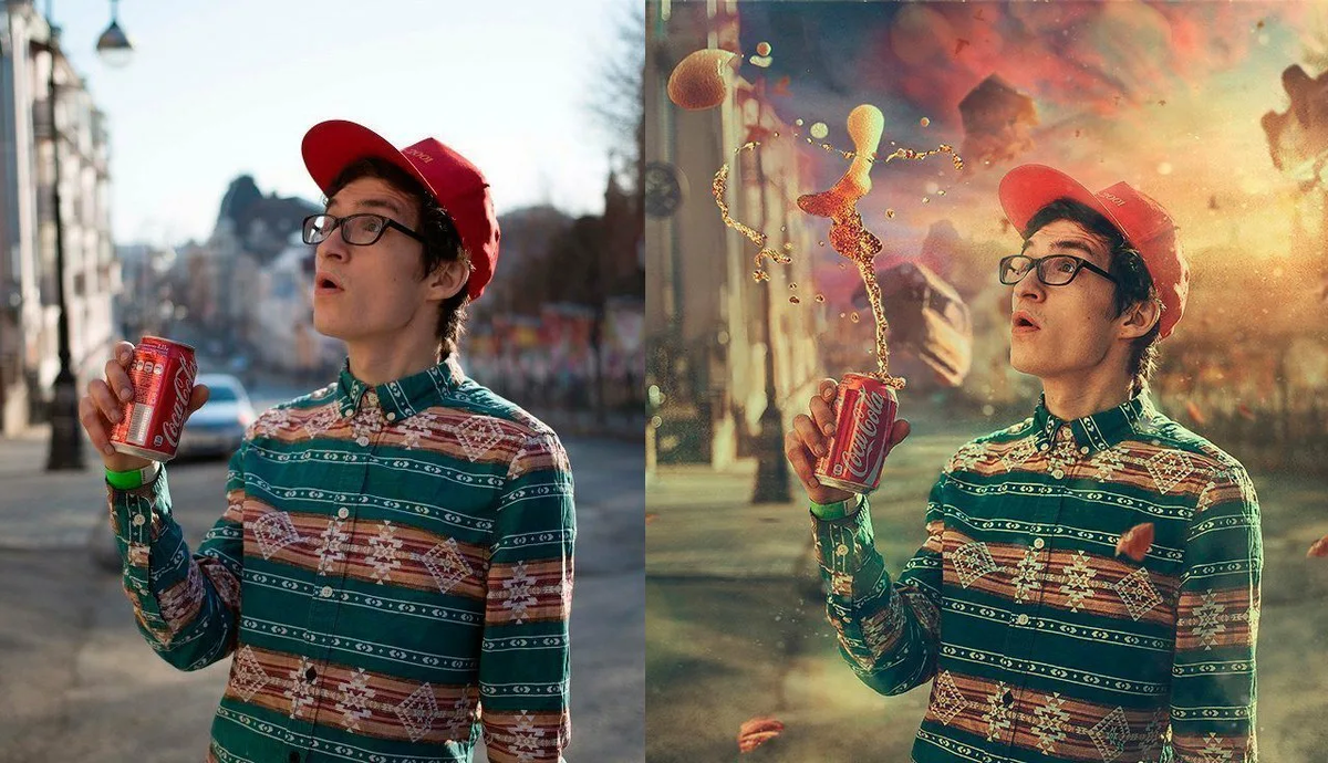 Пример работы в фотошопе