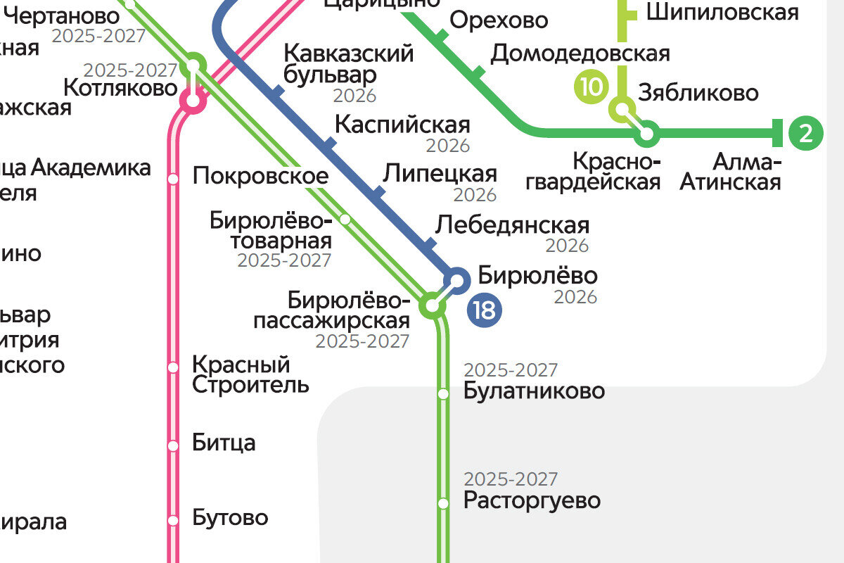 Схема метро 2030 год