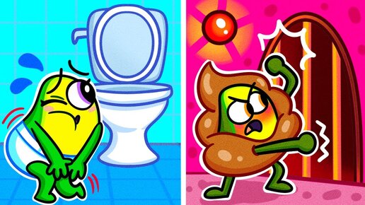 BABY AVOCADO CAN'T GO POTTY!! || Funny Toilet Trouble and Potty Training by Avocado Couple