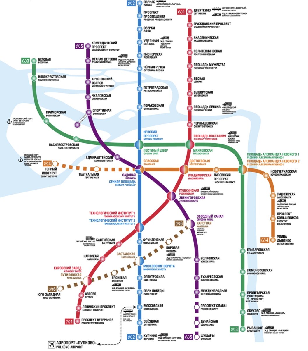 Санкт петербург схема метро санкт петербурга