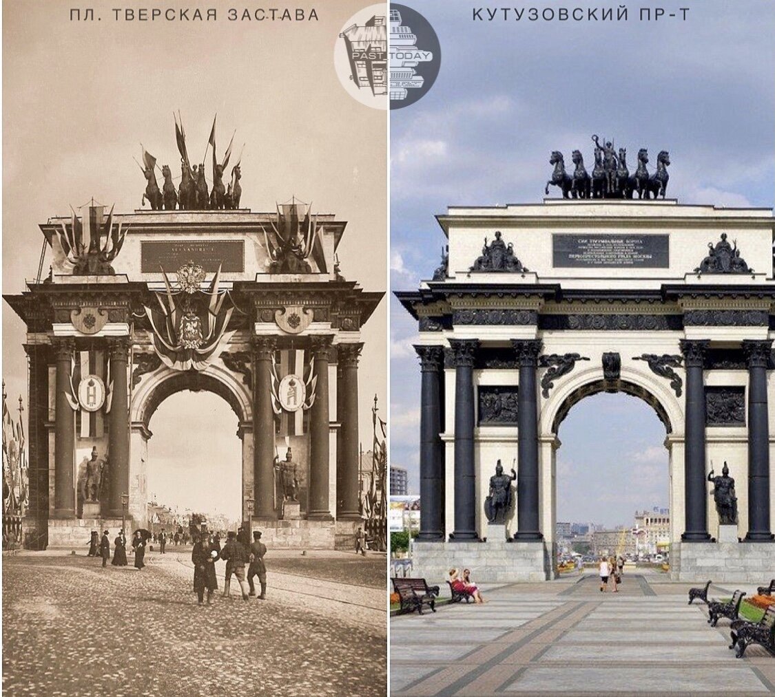 Фото триумфальной арки в москве на кутузовском проспекте