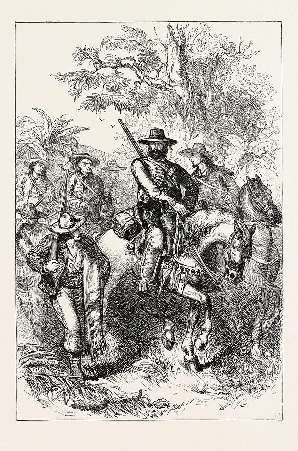 Флибустьеры в Мексике. Источник: https://fineartamerica.com/featured/mexican-filibusters-on-the-march-english-school.html
