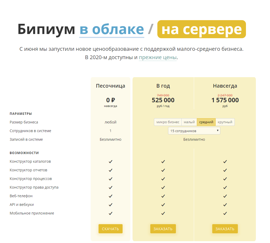 Бипиум на сервере