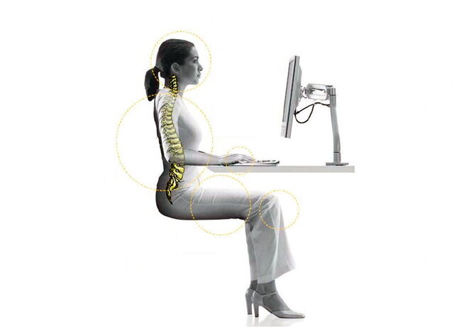 Правильное расположение за рабочим местом