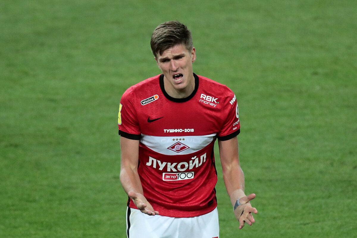 Нападающий "Спартака" Александр Соболев. Фото - ФК "Спартак".