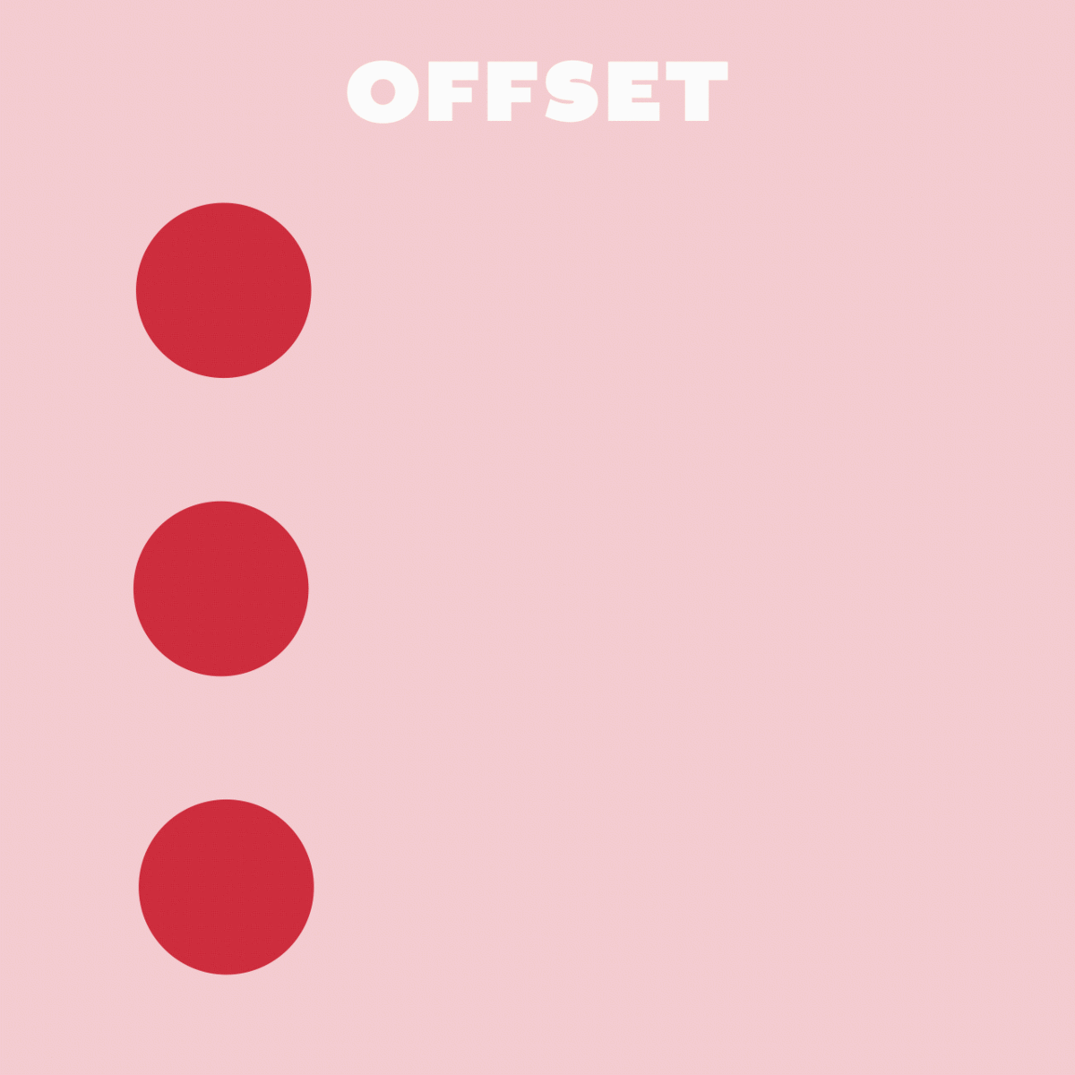 отдельная жизнь  кружков при эффекте offset