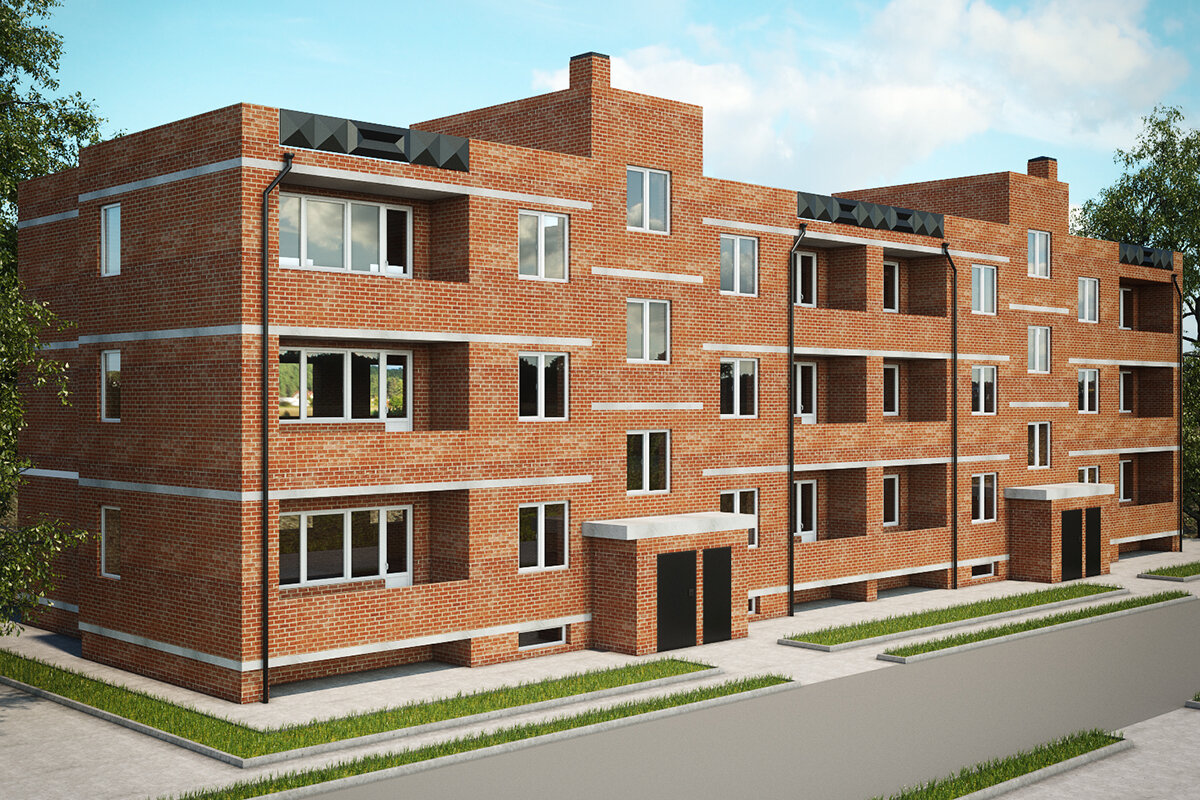 Малоэтажный дом компании "АСК". Не идеал, но кому-то может быть и нравится, если их строят.