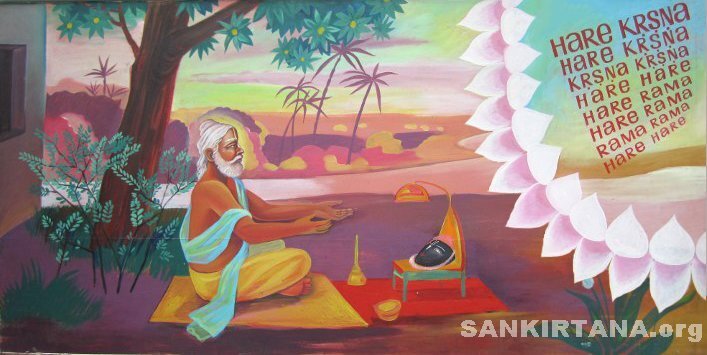 Великие преданные, очарованные Им, всегда медитируют на Адвайту Ачарью как на источник всей трансцендентной радости и причину нисхождения Махапрабху в этот мир.