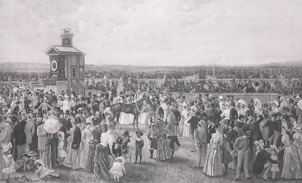Карл Калер. День дерби во Флемингтоне. ок. 1890 г. Фотогравюра на бумаге. Фото: portrait.gov.au