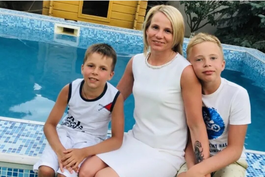 Полина Шахова с сыновьями