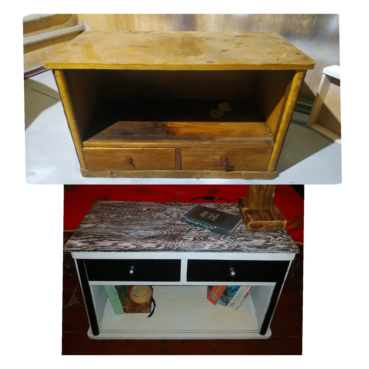 А этот столик и правда с мусорки